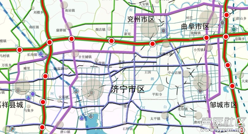 【济兖对接融合】济宁都市区交通规划图(2008-2030)