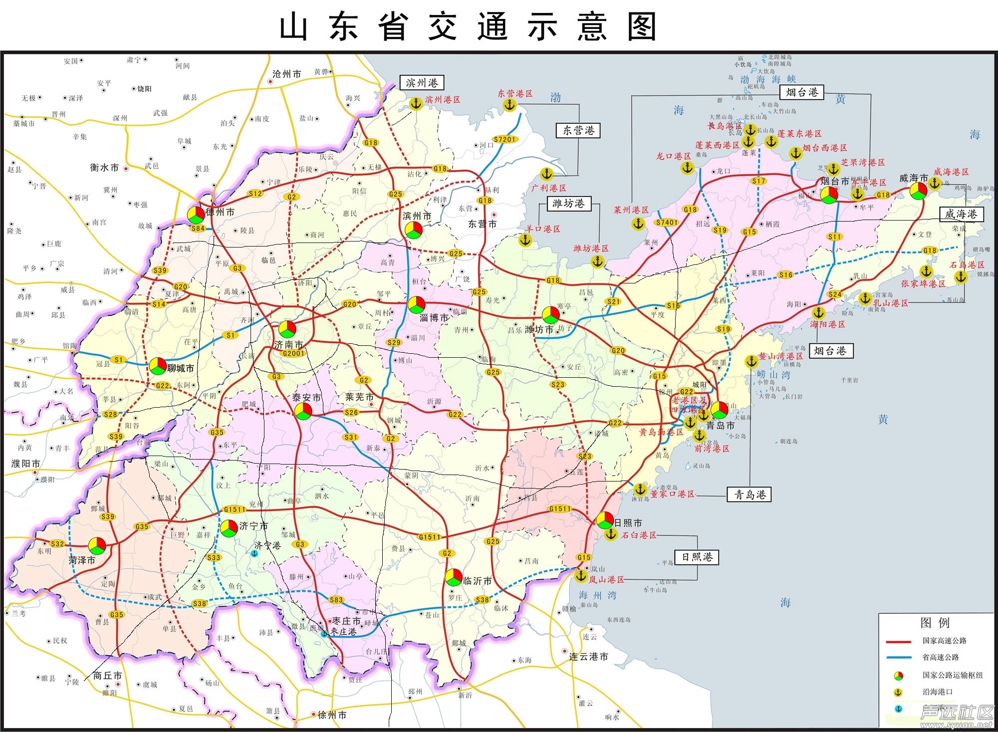 山东高速公路规划图图片