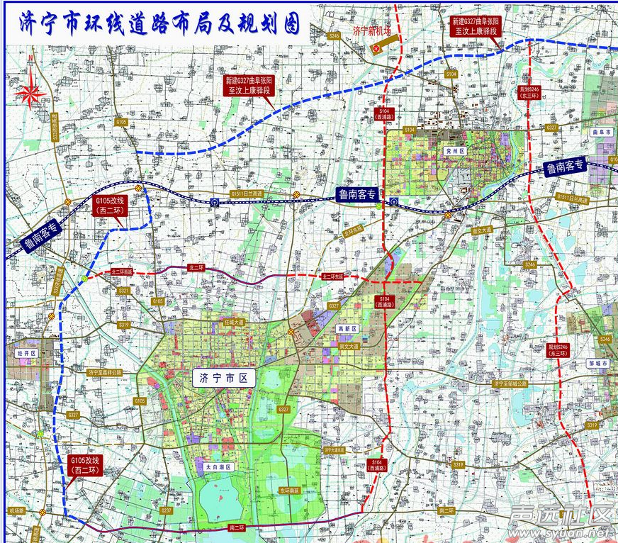 济宁南三环规划图图片