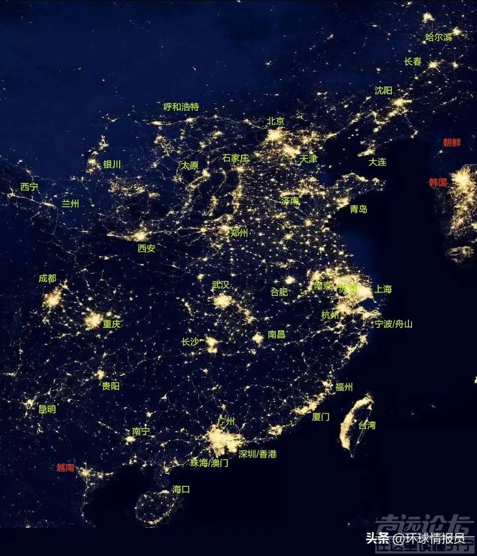 [百姓心声] 最新的地图夜光图