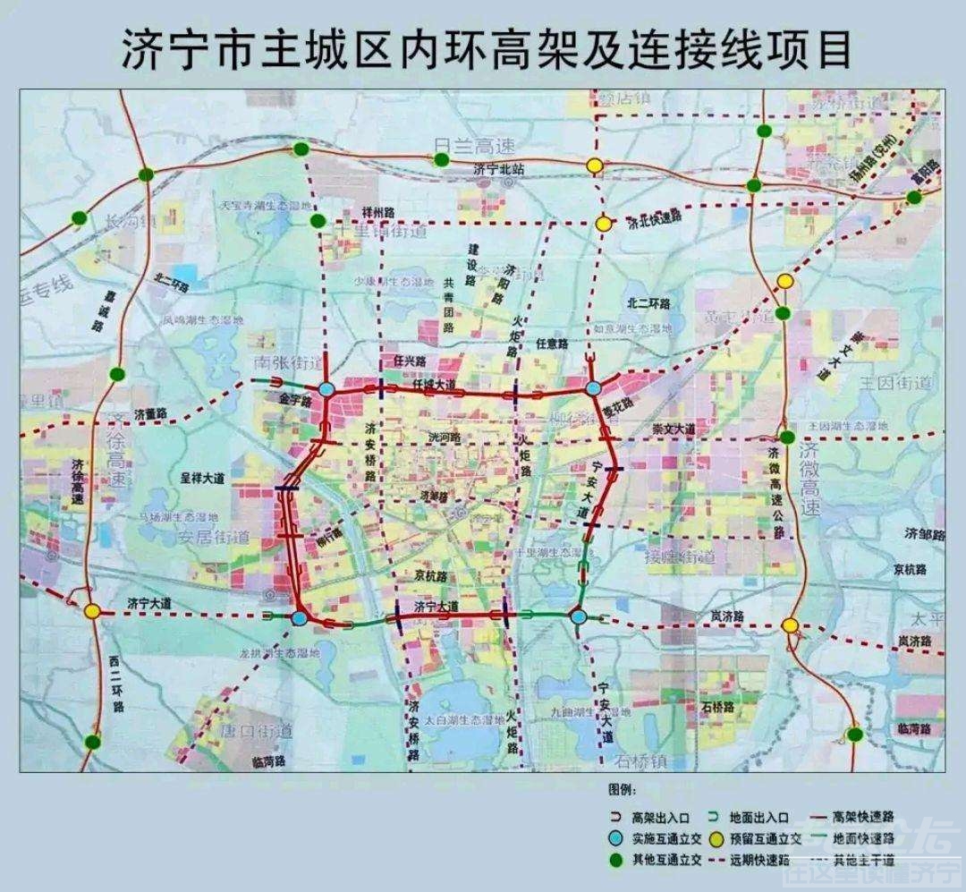 济宁高架快速路规划图图片