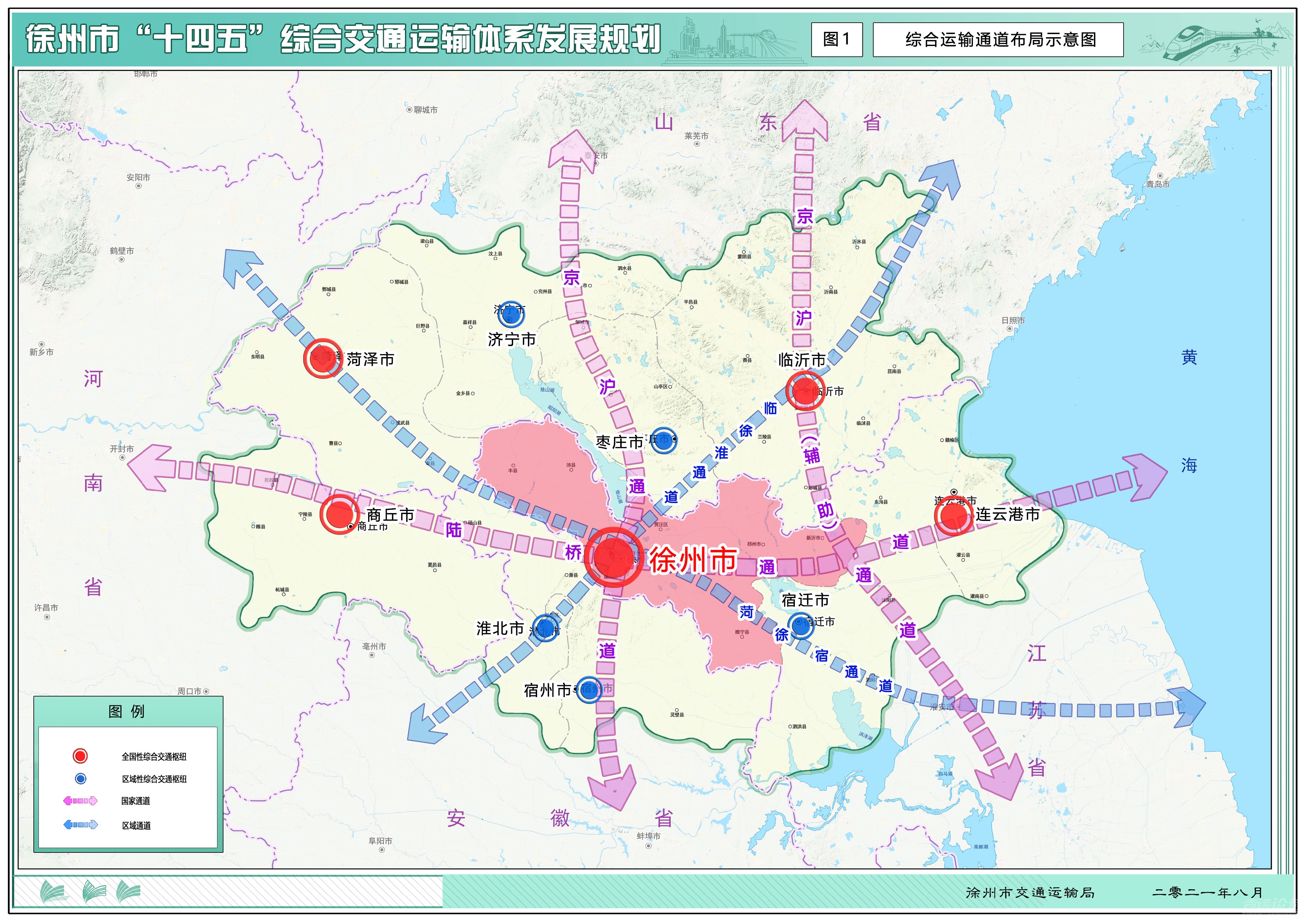 隔壁徐州市145交通规划,涉及山东多个城市